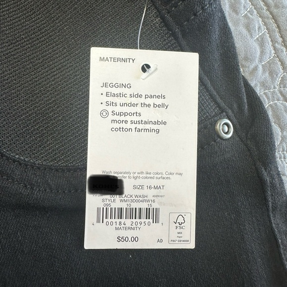 Sonoma Women’s Black Maternity Jeggings NWT Various Sizes - Picture 6 of 7
